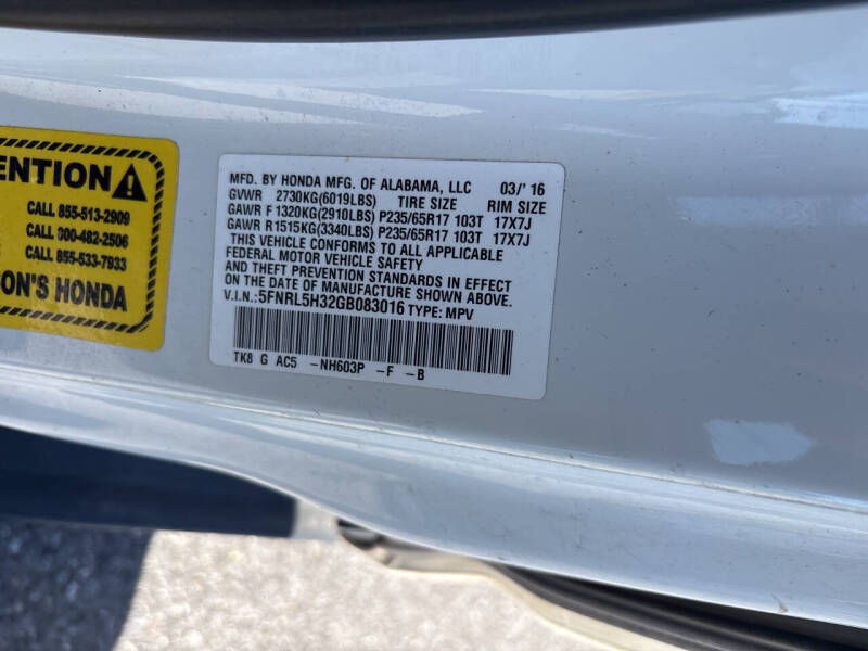 2016 Honda Odyssey SE