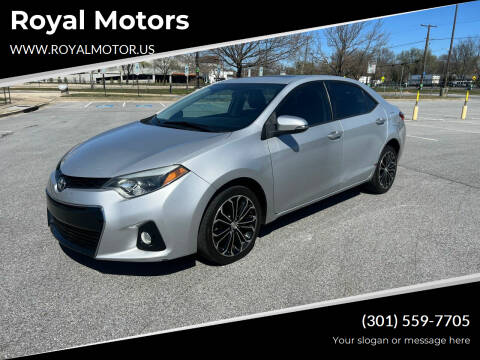 2014 Toyota Corolla for sale at Royal Motors in Hyattsville MD