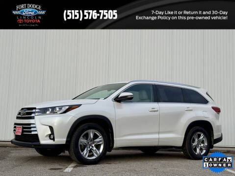 2019 Toyota Highlander for sale at Fort Dodge Ford Lincoln Toyota in Fort Dodge IA