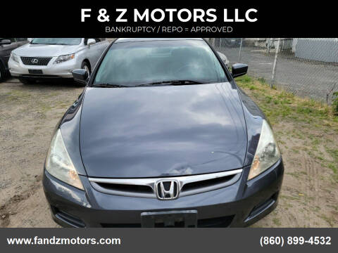 2007 Honda Accord for sale at F & Z MOTORS LLC in Waterbury CT