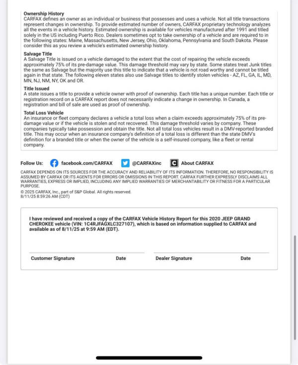 2020 Jeep Grand Cherokee