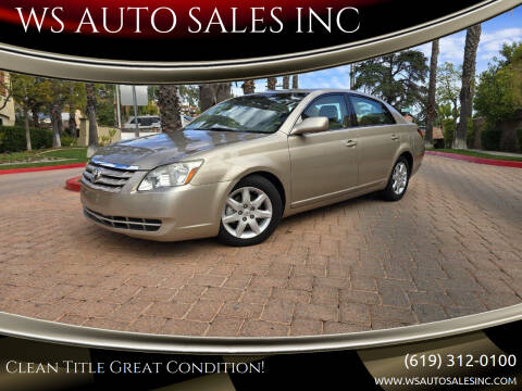 2006 Toyota Avalon for sale at WS AUTO SALES INC in El Cajon CA