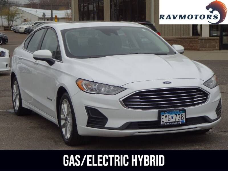 2019 Ford Fusion Hybrid for sale at RAVMOTORS - CRYSTAL in Crystal MN
