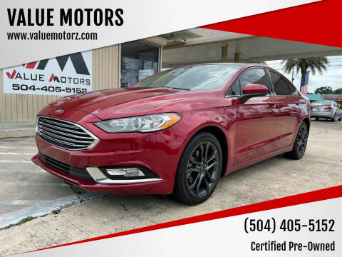 2018 Ford Fusion for sale at VALUE MOTORS in Kenner LA