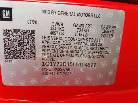 2020 Chevrolet Corvette Stingray