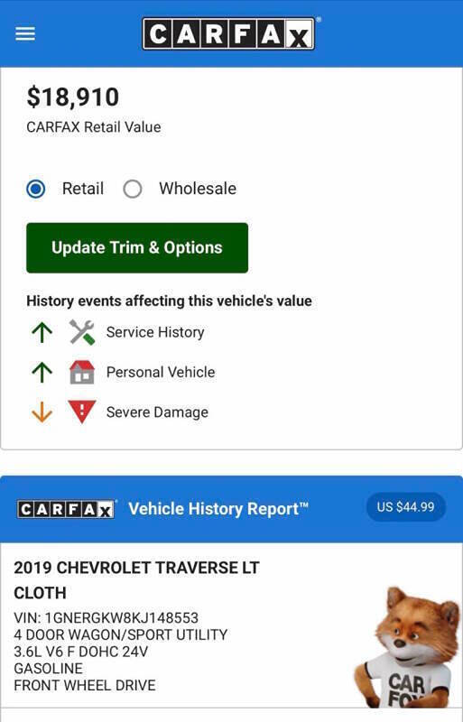 2019 Chevrolet Traverse LT Cloth