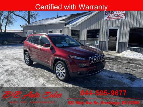 2015 Jeep Cherokee for sale at B & B Auto Sales in Brookings SD