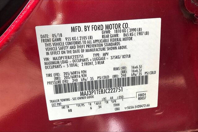 2018 Ford EcoSport SE