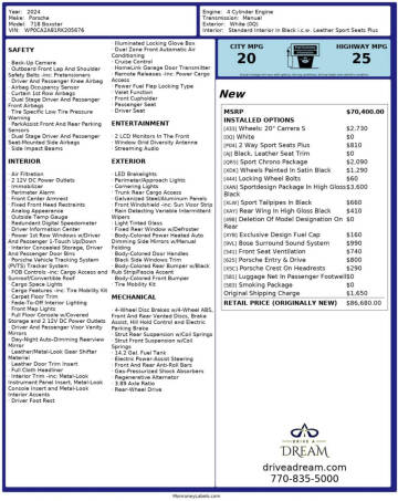 2024 Porsche 718 Boxster