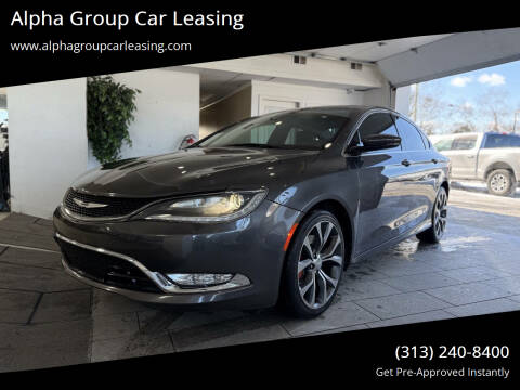 2015 Chrysler 200 for sale at Alpha Group Car Leasing in Redford MI