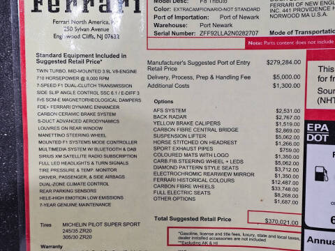 2022 Ferrari F8 Tributo