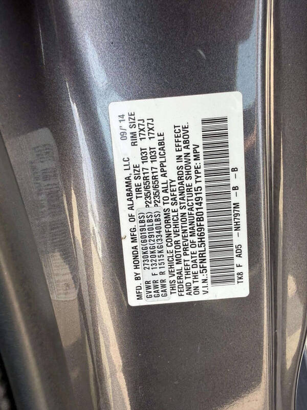 2015 Honda Odyssey EX-L w/DVD