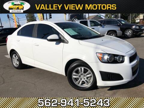2016 Chevrolet Sonic for sale at Valley View Motors in Whittier CA