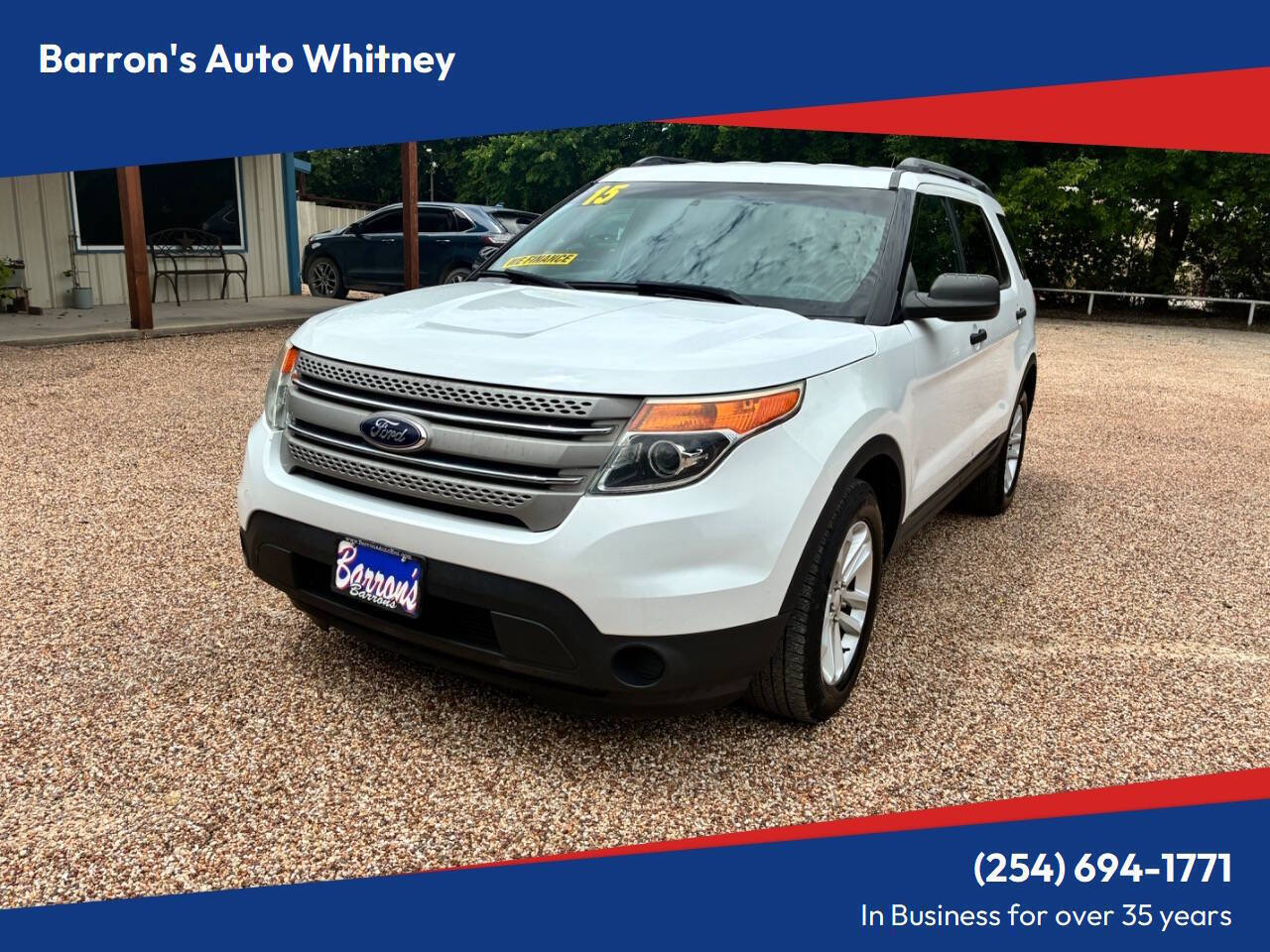White 2015 Ford Explorer Base Base 4dr SUV 1