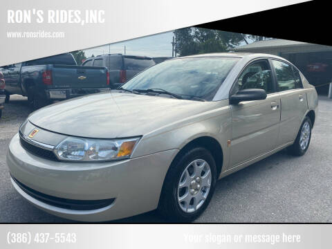 2003 Saturn Ion for sale at RON'S RIDES,INC in Bunnell FL