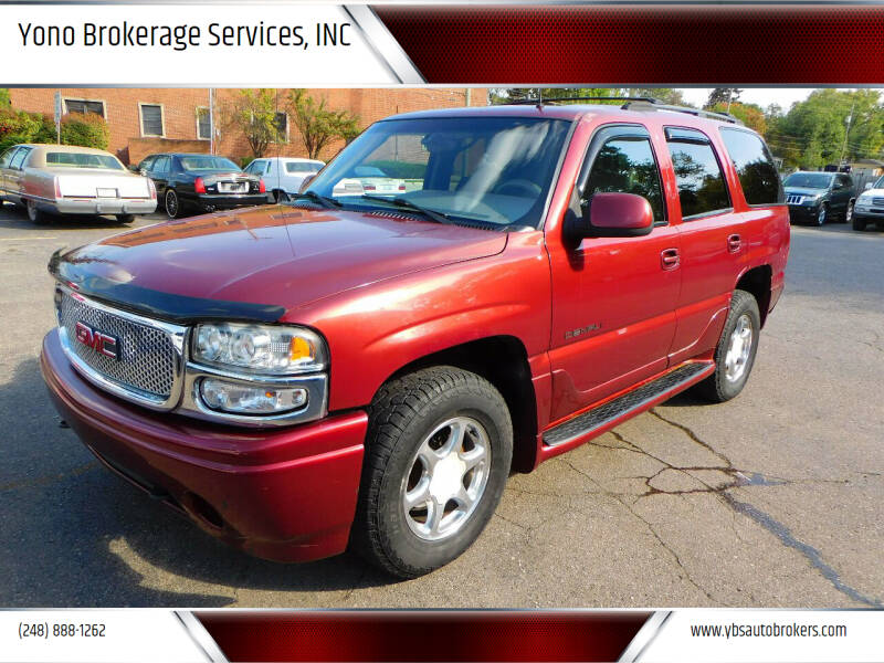 2002 GMC Yukon for sale at Yono Brokerage Services, INC in Farmington MI