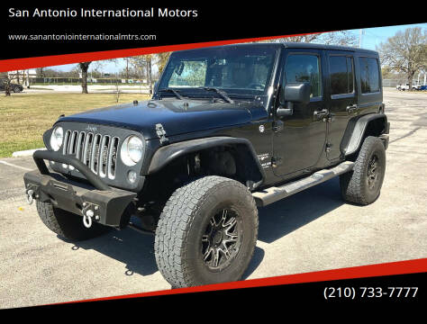 2016 Jeep Wrangler Unlimited for sale at San Antonio International Motors in San Antonio TX