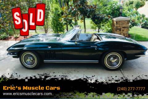 1965 Chevrolet Corvette for sale at Eric's Muscle Cars in Clarksburg MD