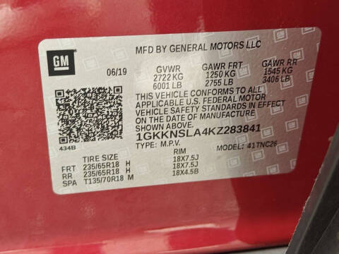 2019 GMC Acadia SLE-2