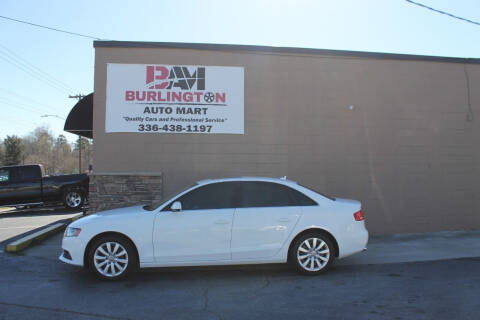 2012 Audi A4 for sale at Burlington Auto Mart in Burlington NC