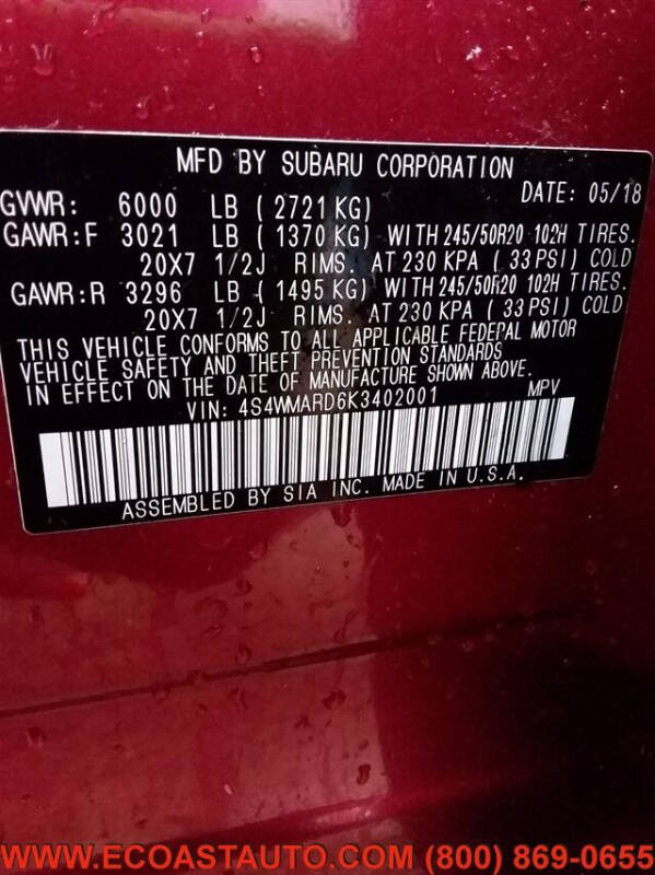 2019 Subaru Ascent Touring