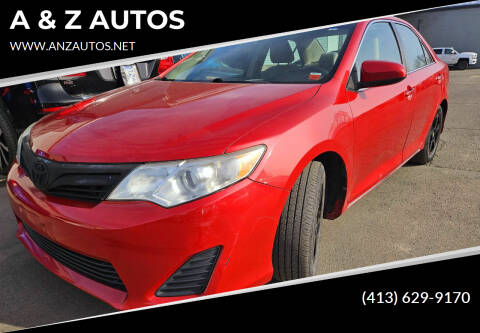 2012 Toyota Camry for sale at A & Z AUTOS in Westfield MA
