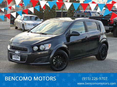 2015 Chevrolet Sonic for sale at BENCOMO MOTORS in El Paso TX