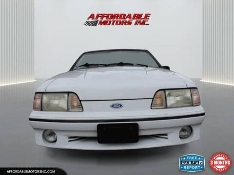 1991 Ford Mustang for sale at AFFORDABLE MOTORS INC in Winston Salem NC