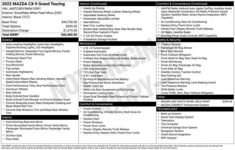 2022 Mazda CX-9 Grand Touring