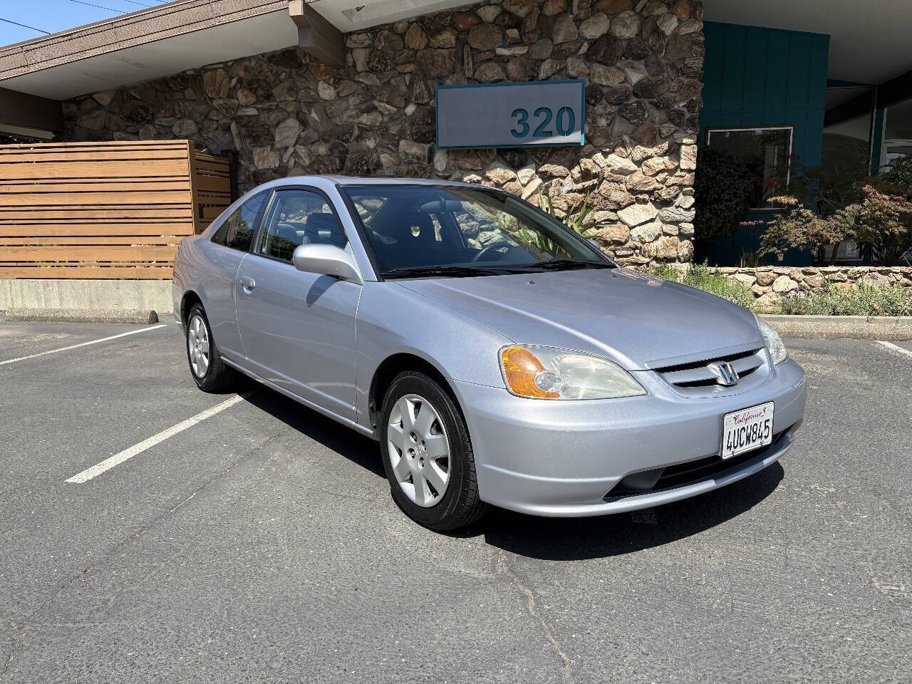 Silver 2001 Honda Civic EX EX 2dr Coupe 1