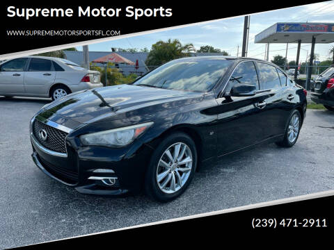 2014 Infiniti Q50 for sale at Supreme Motor Sports in North Fort Myers FL