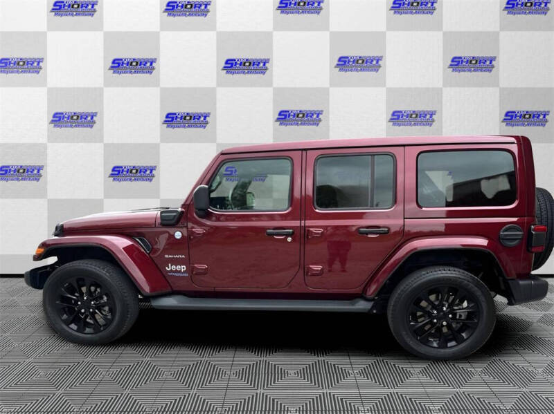 Used 2021 Jeep Wrangler Unlimited Sahara 4XE with VIN 1C4JJXP66MW847421 for sale in Maysville, KY