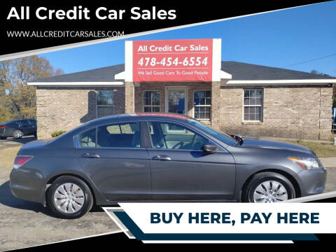 2010 Honda Accord for sale at All Credit Car Sales in Milledgeville GA