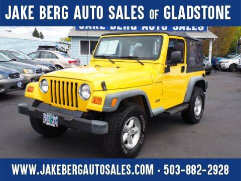 2000 Jeep Wrangler for sale at Jake Berg Auto Sales in Gladstone OR