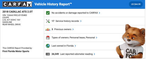 2018 Cadillac ATS 2.0T
