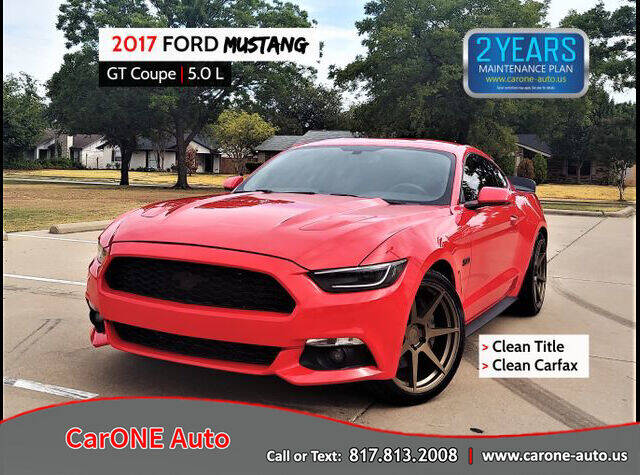 2017 Ford Mustang for sale at CarONE Auto in Garland TX