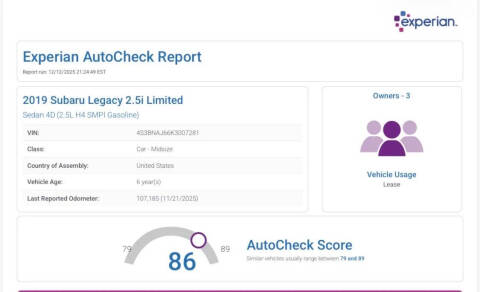 2019 Subaru Legacy 2.5i Limited