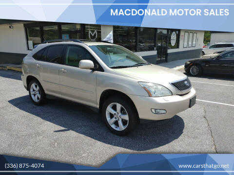 2006 Lexus RX 330 for sale at MacDonald Motor Sales in High Point NC