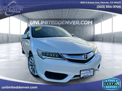 2016 Acura ILX for sale at Unlimited Auto Sales in Denver CO