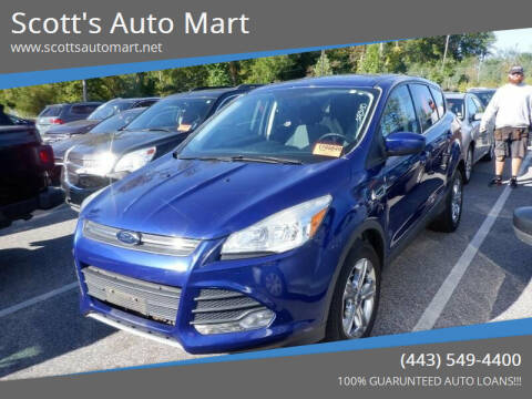 2016 Ford Escape for sale at Scott's Auto Mart in Dundalk MD