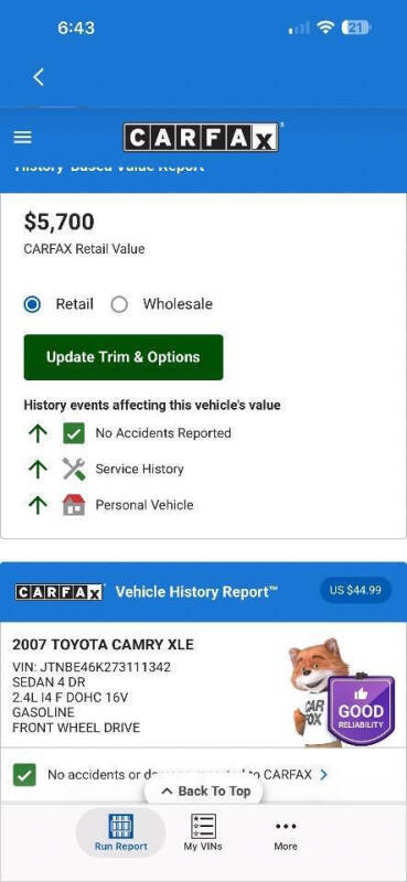 2007 Toyota Camry XLE