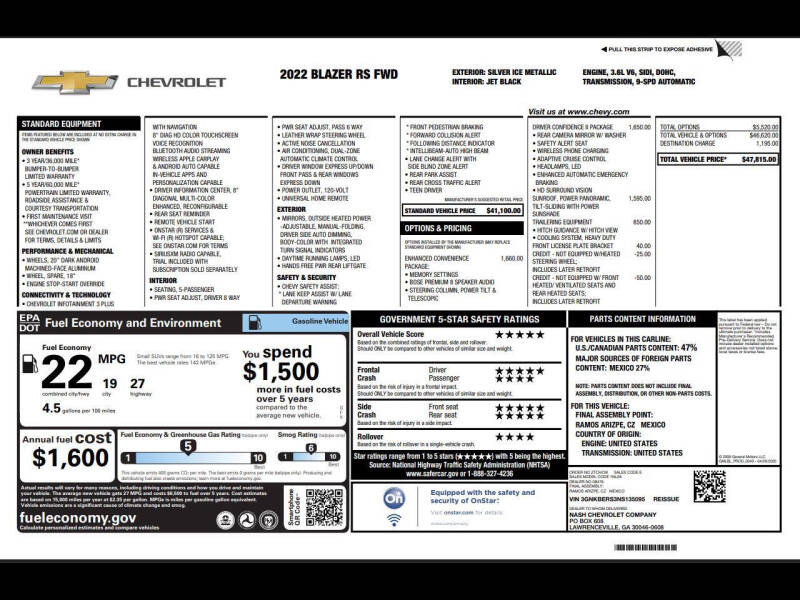 2022 Chevrolet Blazer RS
