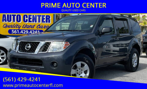 2012 Nissan Pathfinder for sale at PRIME AUTO CENTER in Palm Springs FL
