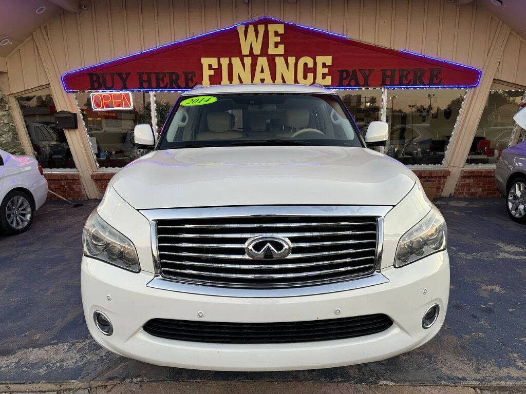 2014 INFINITI QX80 for sale at Caspian Auto Sales in Oklahoma City, OK