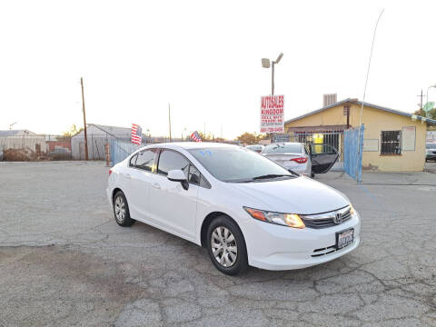 2012 Honda Civic for sale at Autosales Kingdom in Lancaster CA