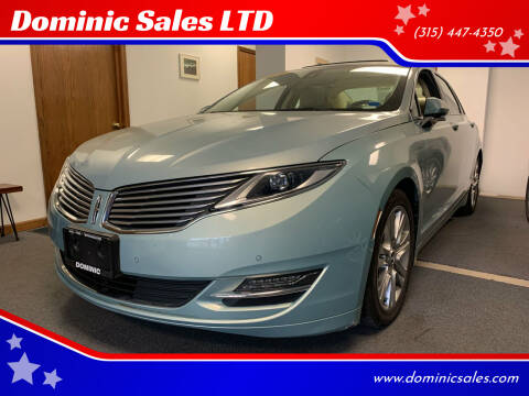 2014 Lincoln MKZ Hybrid for sale at Dominic Sales LTD in Syracuse NY
