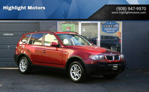 2005 BMW X3 for sale at Highlight Motors in Linden NJ