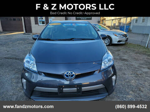 2012 Toyota Prius Plug-in Hybrid for sale at F & Z MOTORS LLC in Vernon Rockville CT