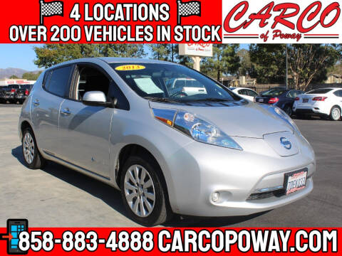 2013 Nissan LEAF for sale at CARCO OF POWAY in Poway CA