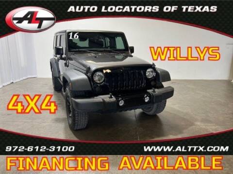 2016 Jeep Wrangler Unlimited for sale at AUTO LOCATORS OF TEXAS in Plano TX